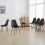 (Black, 6) 2/4/6x Dining Chairs metal Legs Home office 7