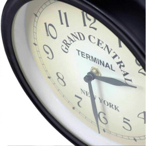 Wall Clock Wrought Iron Garden Clock Station Clock 2-sided Handcrafted Grand Central Terminal New Yo 1