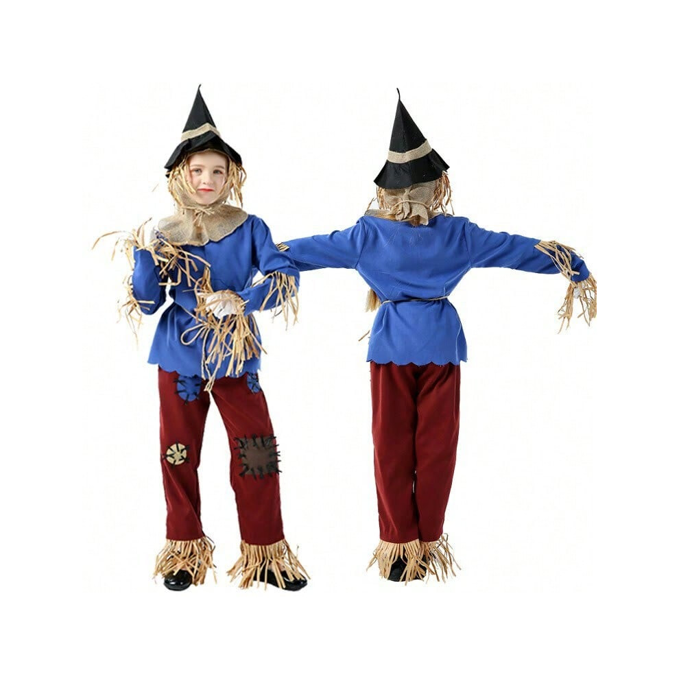 Ibywind (Children (Unisex), M) Halloween Costume The Wizard Of Oz Scarecrow Costume Role Play Stage Performance Costume