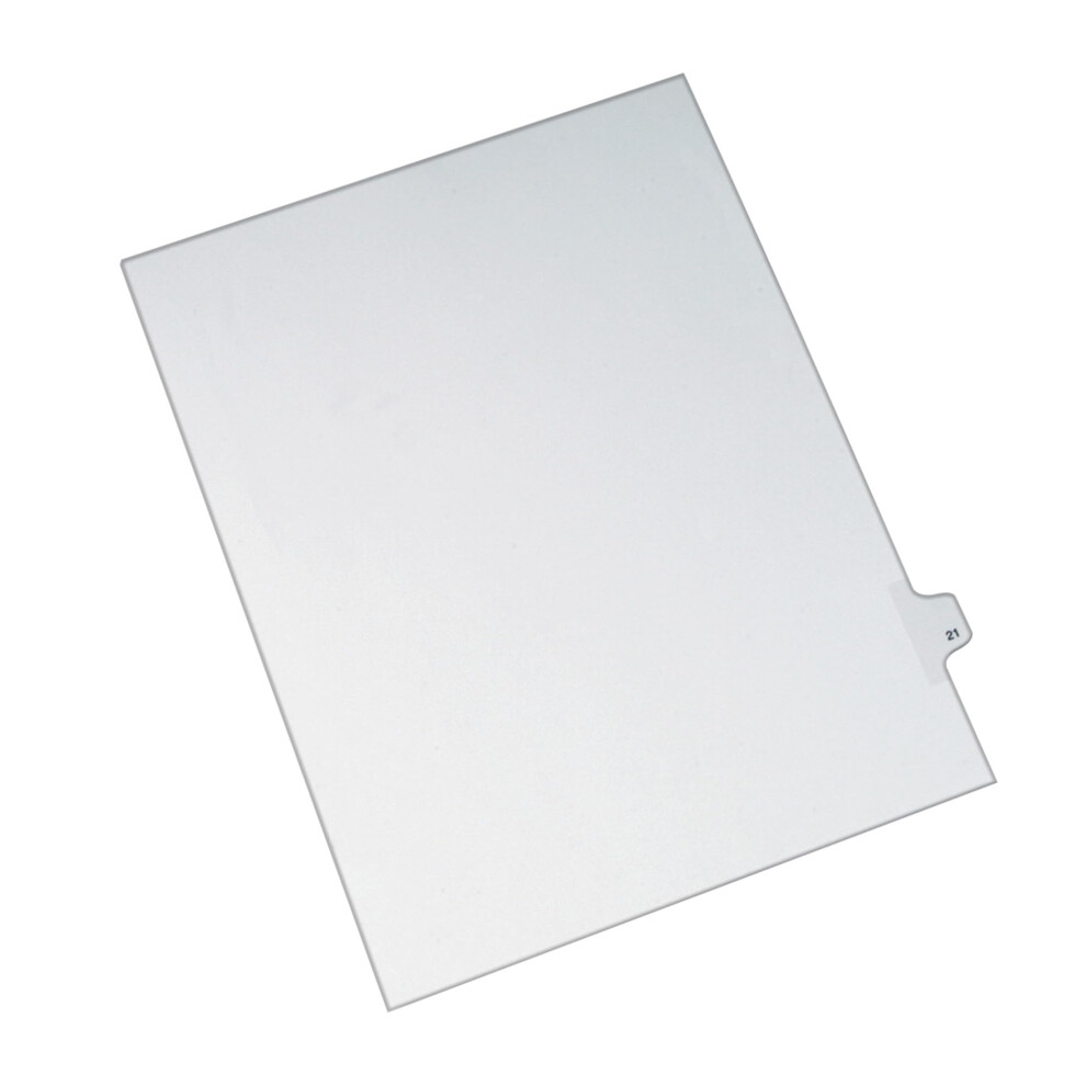 Intercalaires Individuels Avery Allstate Style 21 Side Tab 8,5 X 11 Pouces Paquet De 25 82219-image