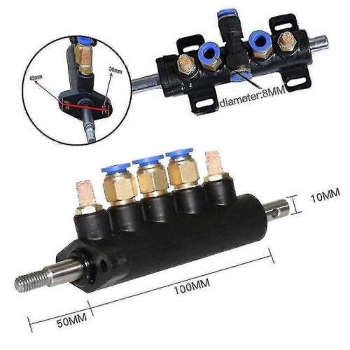 (4)Tire Changer Machine Repair Tool - Five Way Air Control Foot Pedal Valve Wheel 1