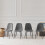 (PU-Grey, 4) 2/4/6x Dining Chairs metal Legs Home office 8