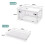 Living And Home (White, Extra Large) 3 Pack Collapsible Storage Box Stackable Plastic Bin 9