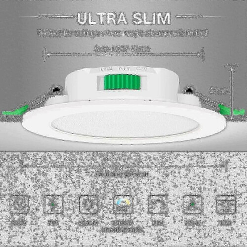 12pcs 7w White Led Downlight Recessed Ceiling Lights Slim Spot Light 1