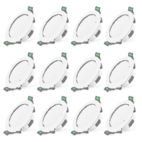 12pcs 7w White Led Downlight Recessed Ceiling Lights Slim Spot Light