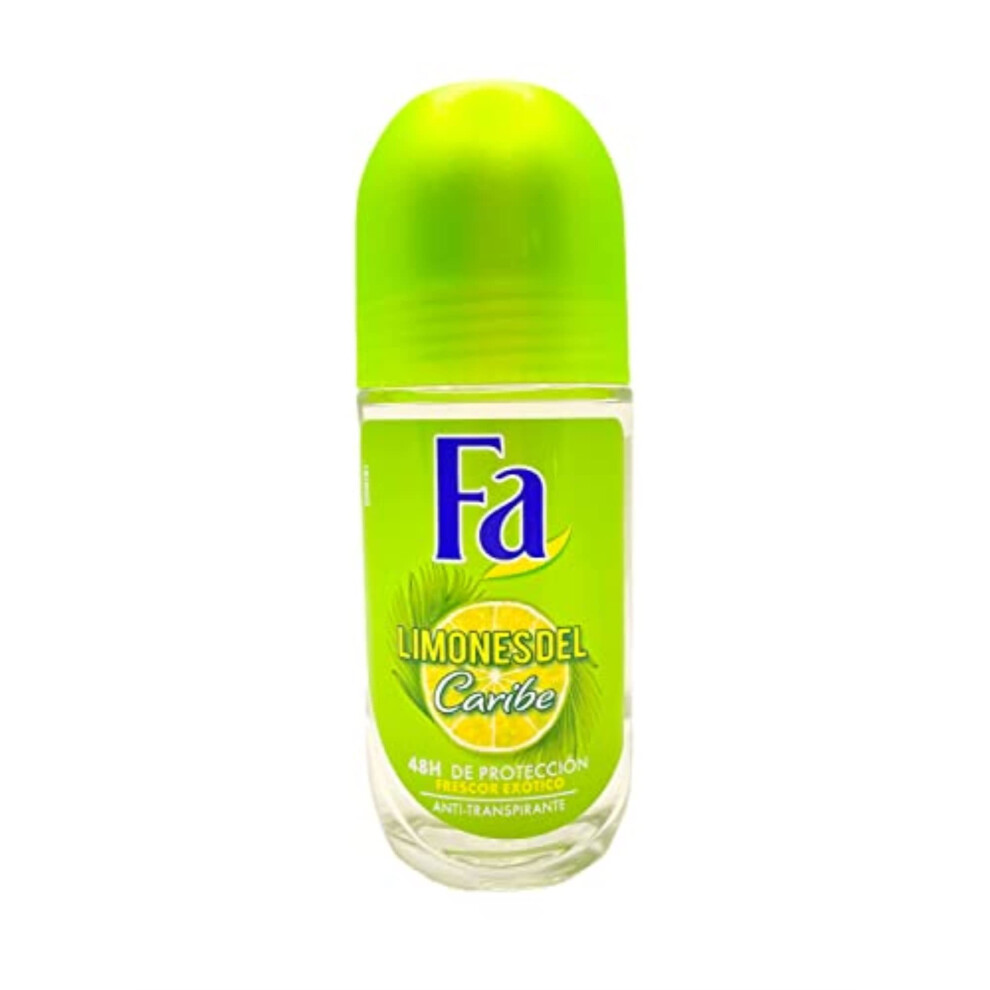 Fa Deodorant 1.7 Ounce Roll-On Caribbean Lemon (50Ml)