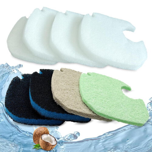 Refill Kit for AMOSIJOY Aquarium Canister Filter, White Floss, Removing Ammonia