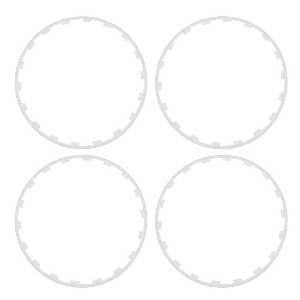 4Pcs Wheel Rim Protection Ring Scratch Resistant White 9121376846816