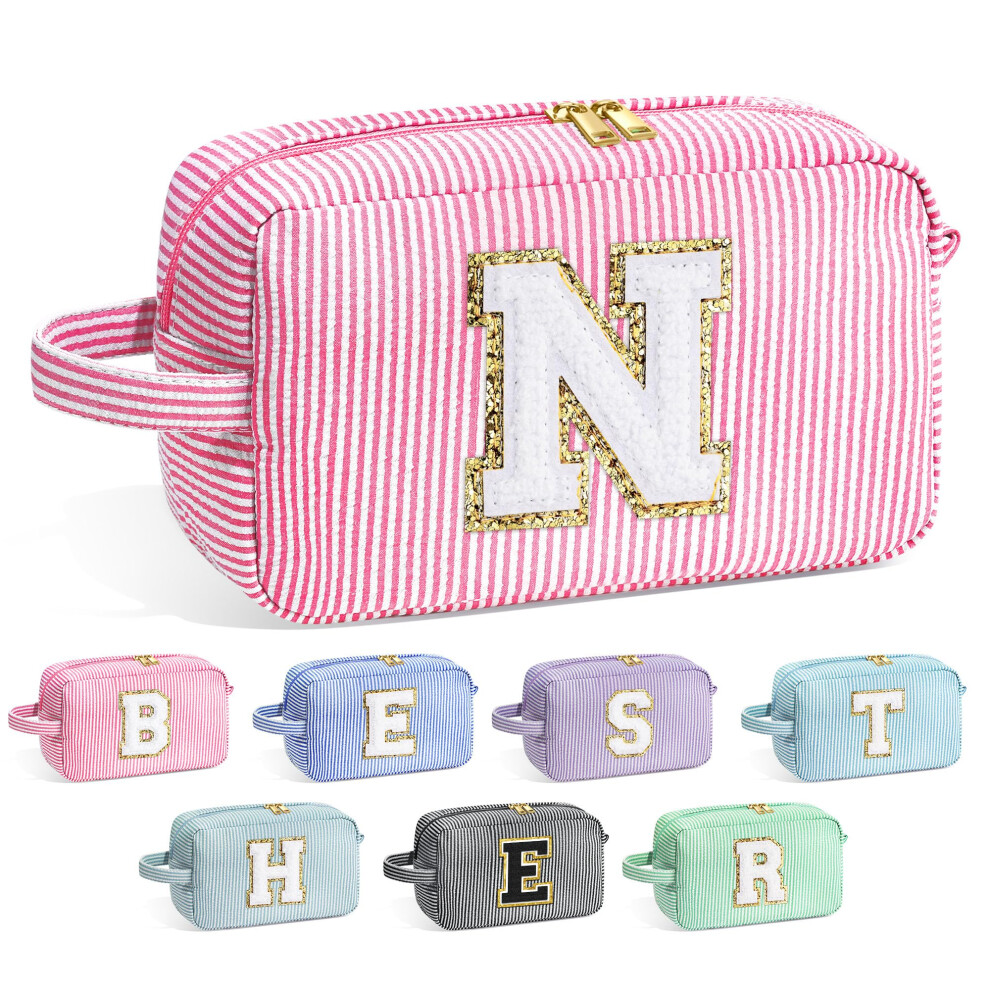 Initial Cosmetic Bag for Makeup and Toiletry Essentials