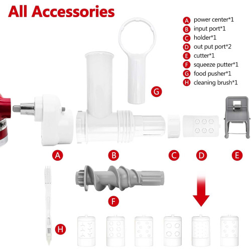 6 Shapes Pasta Attachment for KitchenAid Stand Mixer 1