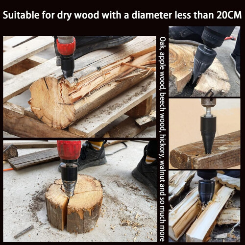 FirewoodKindling Splitter Drill Bits High Speed Steel Sharp Tip Efficient Logging Electric Power Drill Wood Log Spiral Splitting Tools A 1