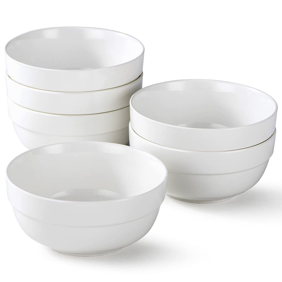 6 Ceramic White Bowls for Kitchen Serving 6 Inches-image-OPC-PHZR9F5-NEW