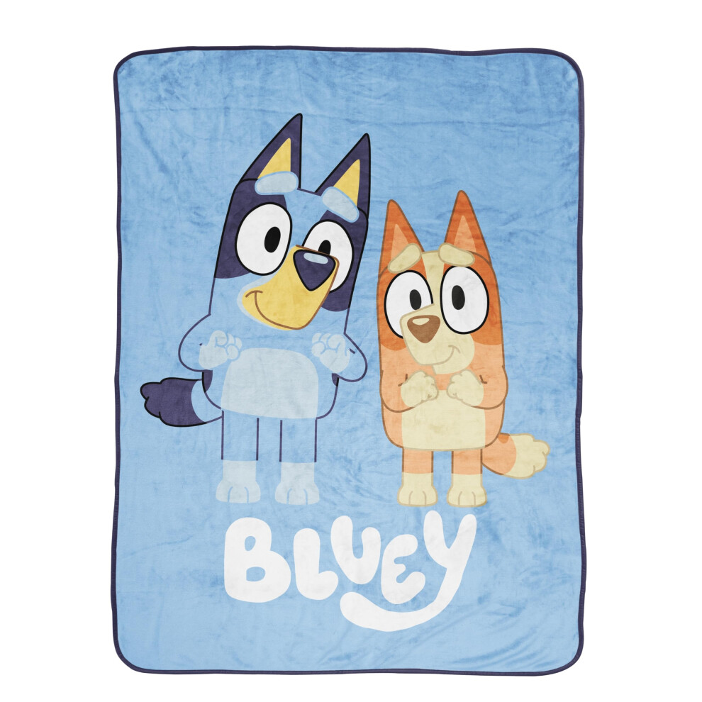 Plush Fleece Cozy Throw Blanket for Toddlers Bluey 46' x 60'
