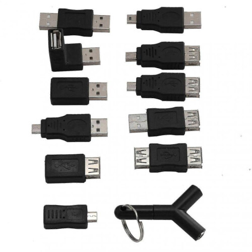 12Pcs USB2.0 Adapter 3.5mm 2 in 1 Audio Adapter Converter Electronic Accessories 1