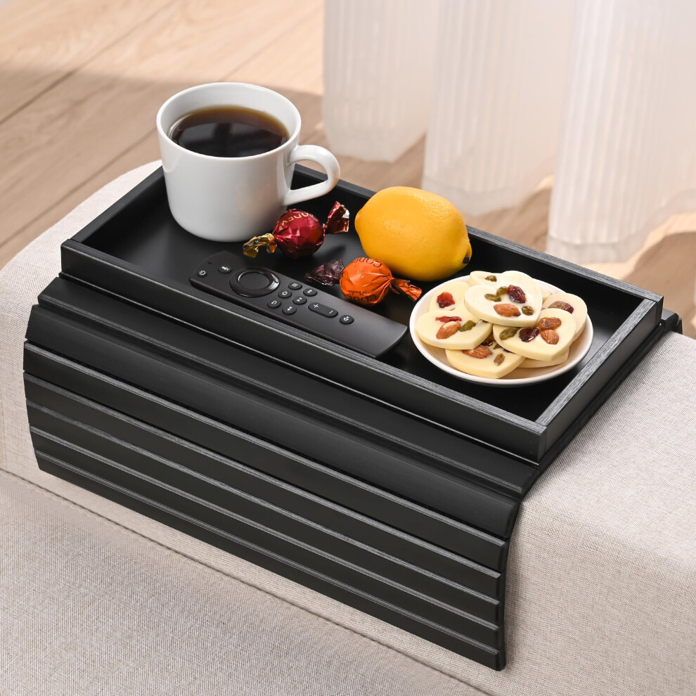 Anti-Dropping Foldable Sofa Arm Tray for Eats and Drinks