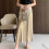 (L, WINE-RED) Women's Skirts Satin Skirts P20250110871 2