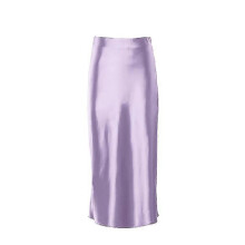 (L, LIGHT-PURPLE) Women's Skirts Satin Skirts P20250110871