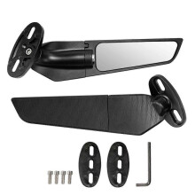 2PCS Modified Motorcycle Rearview Mirrors Wind Wing Adjustable Rotating Side Mirrors for Honda Yamaha Ninja 250 300 400 P2025011012