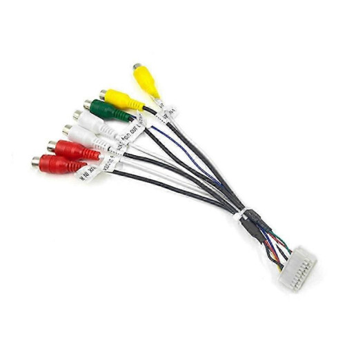 20-Pin Android Car Stereo Adapter Cable with AUX/AV Inputs for Audio & Video - Universal Wiring Harness 2