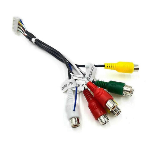 20-Pin Android Car Stereo Adapter Cable with AUX/AV Inputs for Audio & Video - Universal Wiring Harness 1