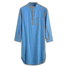(3XL, Blue) Mens Cotton Sleepshirt Nightshirt