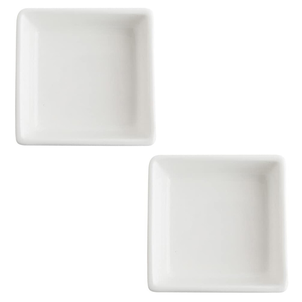 2 pcs White Sauce Dish for Soy Sauce 3.5inch