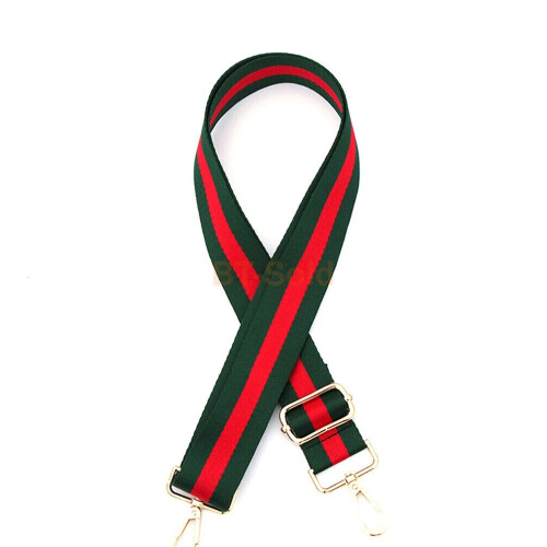 (Green red stripes Replacement Handbag Strap) Wide Shoulder Bag Belt Strap Crossbody Adjustable Replacement Handbag Handle New