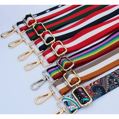 (Green red stripes Replacement Handbag Strap) Wide Shoulder Bag Belt Strap Crossbody Adjustable Replacement Handbag Handle New 1