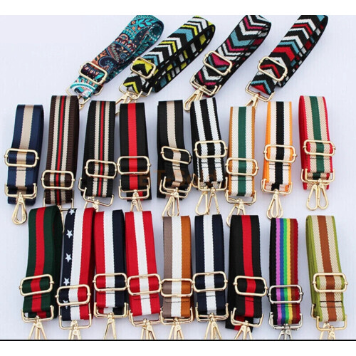 (Green red stripes Replacement Handbag Strap) Wide Shoulder Bag Belt Strap Crossbody Adjustable Replacement Handbag Handle New 2
