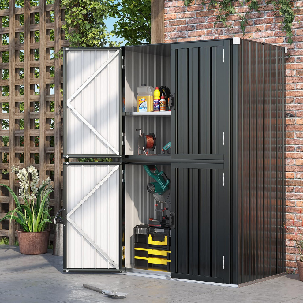 YODOLLA Outdoor Storage Garden Cabinet Shed with Adjustable Shelves