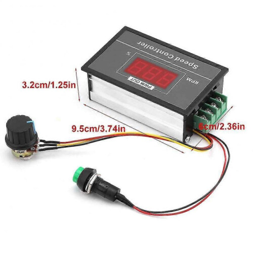 DC 6-60V PWM DC Motor Speed Controller (PWM) Speed Adjustable Stepless Governor Regulator, Motor Speed Controller 1