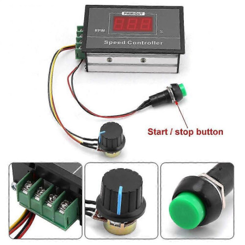 DC 6-60V PWM DC Motor Speed Controller (PWM) Speed Adjustable Stepless Governor Regulator, Motor Speed Controller 2