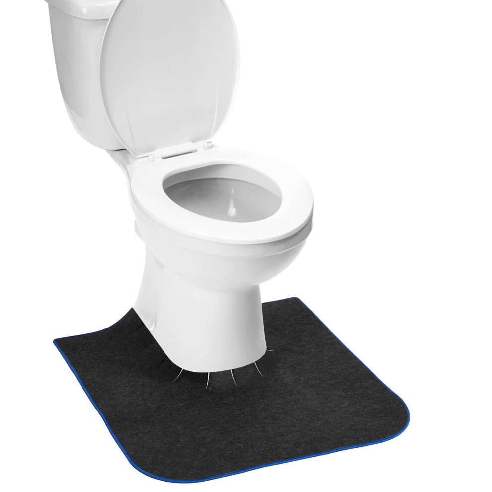 4 Pack Dark Grey Toilet Training Mats for Bathroom u Shaped