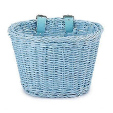 (sky blue) Hand Woven Bicycle Basket Large Capacity Strong Load bearing Easy Installation Handlebar Bike Front Basket Replacement