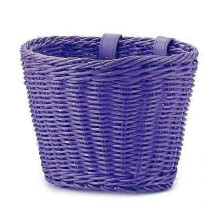 (purple) Hand Woven Bicycle Basket Large Capacity Strong Load bearing Easy Installation Handlebar Bike Front Basket Replacement
