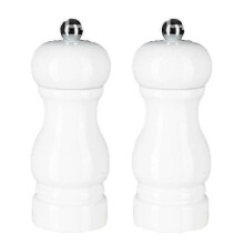 (5 inch, white) Salt And Pepper Grinder Set,manual Pepper Mills With Adjustable Coarseness, Refillable Spice Grinders P2025032600443