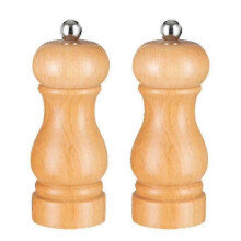 (5 inch, natural color) Salt And Pepper Grinder Set,manual Pepper Mills With Adjustable Coarseness, Refillable Spice Grinders P2025032600443
