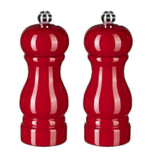 (5 inch, red) Salt And Pepper Grinder Set,manual Pepper Mills With Adjustable Coarseness, Refillable Spice Grinders P2025032600443