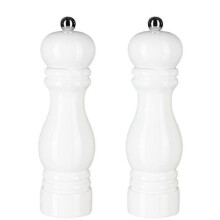 (7 inch, white) Salt And Pepper Grinder Set,manual Pepper Mills With Adjustable Coarseness, Refillable Spice Grinders P2025032600443