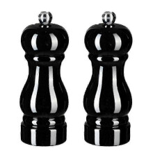 (5 inch, black) Salt And Pepper Grinder Set,manual Pepper Mills With Adjustable Coarseness, Refillable Spice Grinders P2025032600443