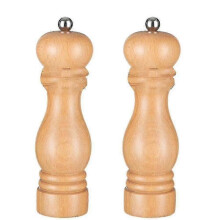 (7 inch, natural color) Salt And Pepper Grinder Set,manual Pepper Mills With Adjustable Coarseness, Refillable Spice Grinders P2025032600443