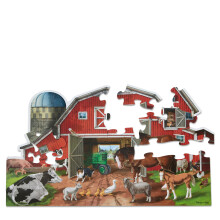 Melissa & Doug Puzzle Gigante a Forma di Fattoria (32 pezzi, 2 x 3 piedi) - Certificato FSC