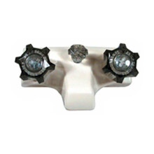 LaSalle Bristol 20351P21 Utopia Parchment Finish 4 Plastic Tub and Shower Diverter with Smoke Handles
