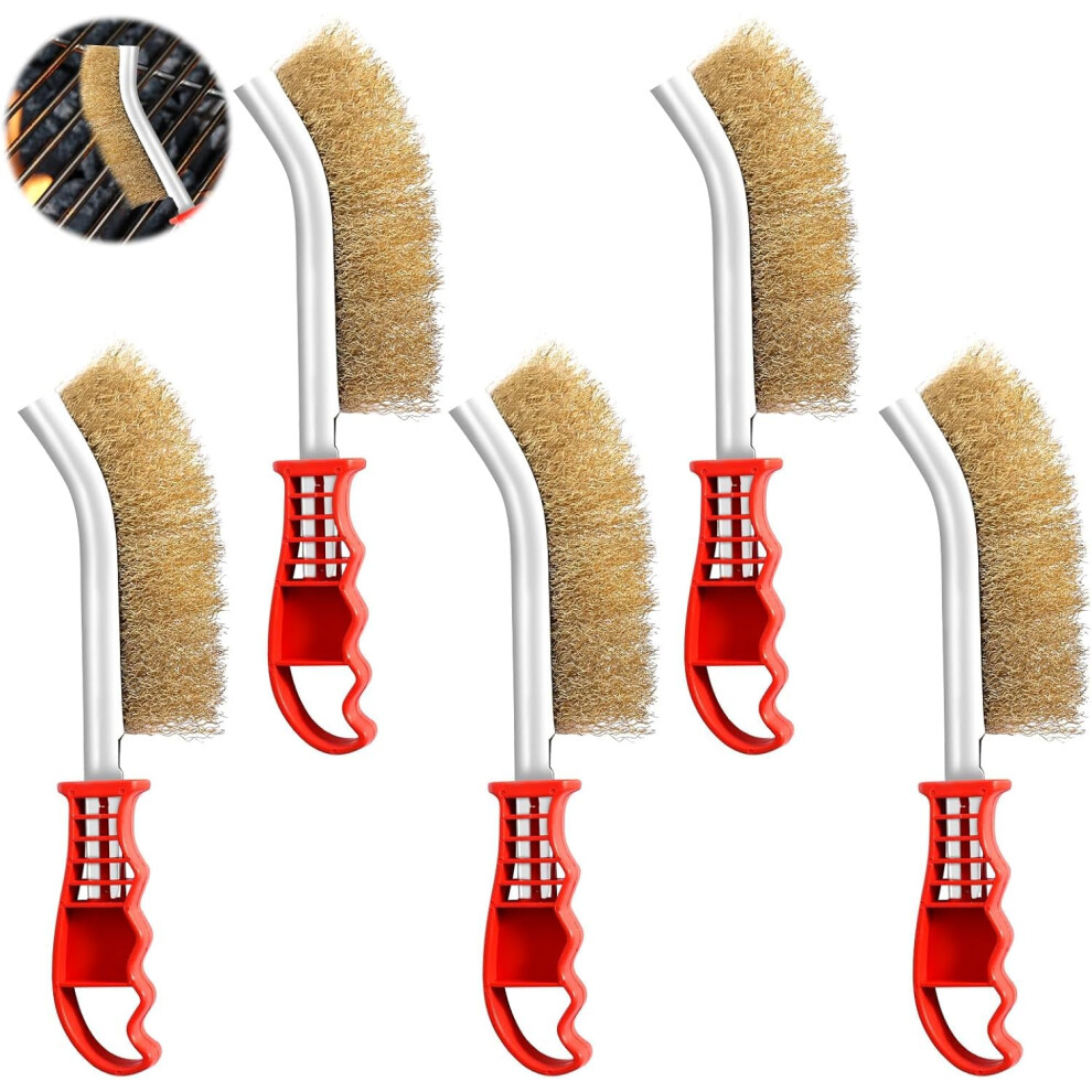 Brass Grill Brush Set, 5 Pieces, Wire Brush For Grill, Weld Cleaning And Rust Removal 6493810964107