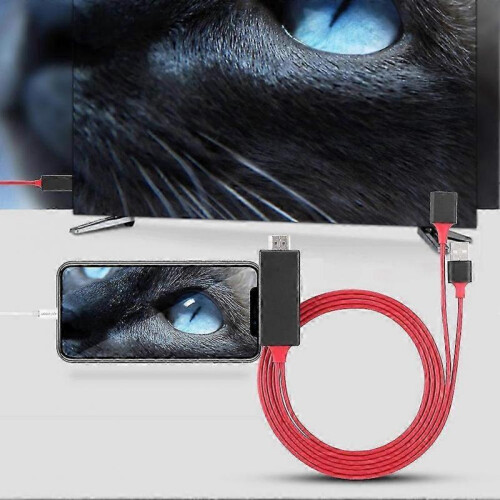 Lightning to HDMI Cable for Apple iPhone - Screen Mirroring Cable Compatible with iOS 11 for Video & Audio Streaming 2