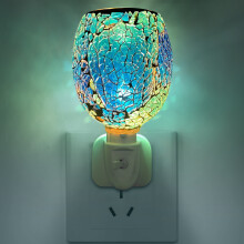 3D Glass Wax Melt Burner Plug In, Electric Aromatherapy Wax Warmer Night Light with UK Plug for Essential Oils Home Bedroom