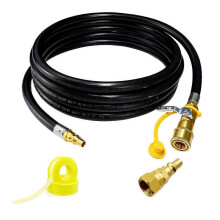 12 Ft Quick Connect Propane Hose for Rv to Grill, with 1/4 Inch Quick Key Connect Plug X 3/8 Inch Female Flare