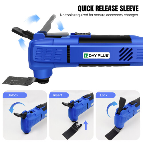 280W 22,000 RPM Oscillating Multi-Tool - Multi-Purpose for Sanding, Cutting, Scraping, Polishing - 230V 2