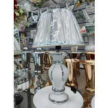 Silver Straight Line Lamp 25x65Cm