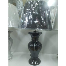 Black Marble Lamp Round Shade 60x30Cm